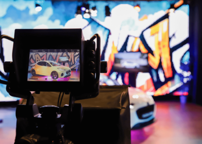 tv studio opname camera auto ledwall studio cows